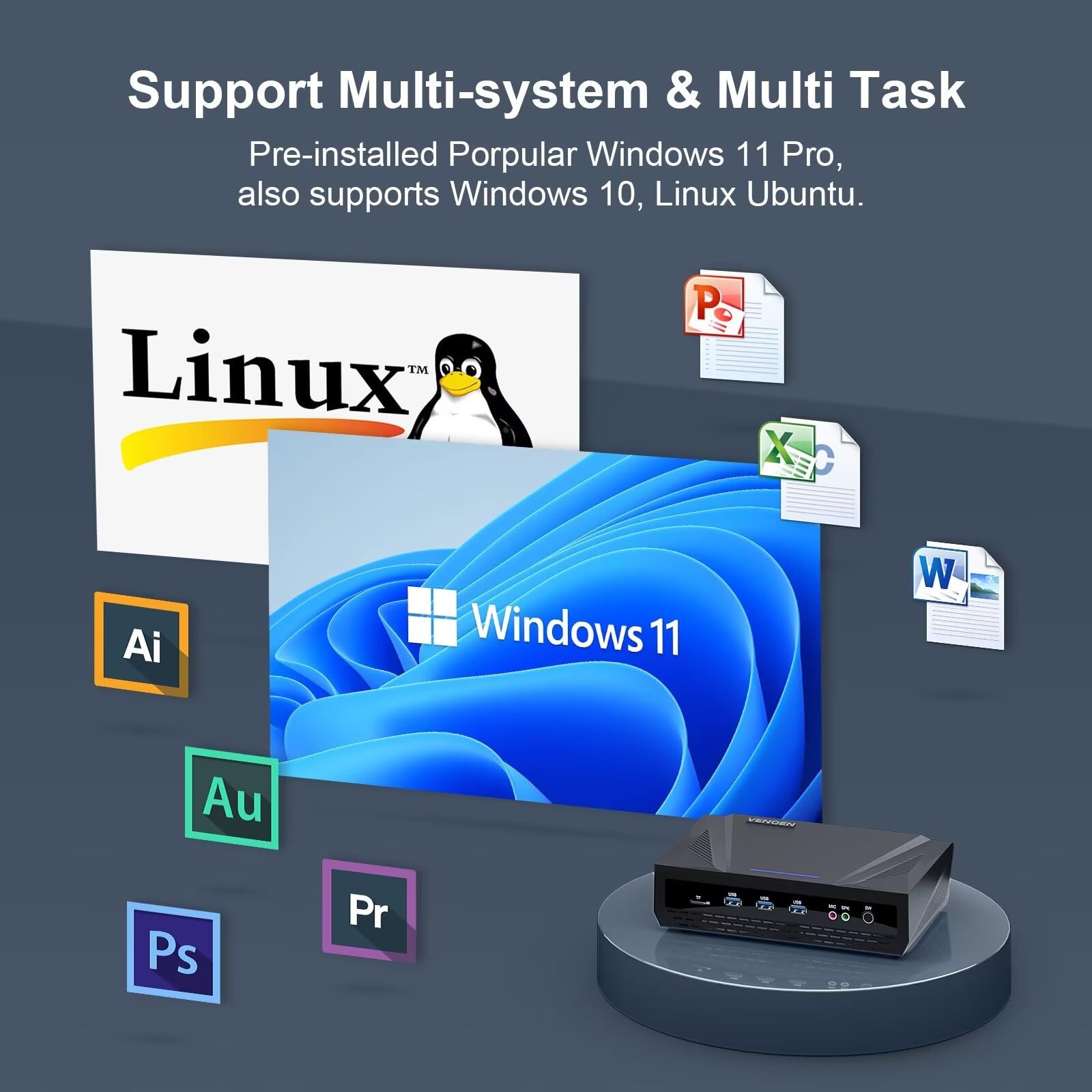 新品i9 11900/16G/SSD1T/Win10Pro/Office2019 Intel® Core™ i9-11900 Desktop Processor 8 Cores up to 5.2